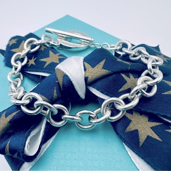 RECENT edition Tiffany & Co. Silver Toggle Bracelet 7.5” with PACKAGING - Picture 7 of 15